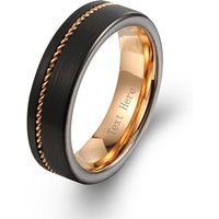 Classic Men Wedding Band In Black Plated Tungsten Steel