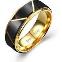 Classic Men Wedding Band In Black Plated Tungsten Steel