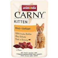 24x85g Kitten bœuf, volailles Animonda Carny - Pâtée pour chat