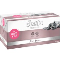 24x100g Smilla Fine Menu volaille, veau - Pâtée pour chat
