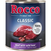 Rocco Classic 24 x 800 g - Pack Ahorro - Vacuno con jabalí