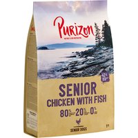 1kg Purizon Senior poulet, poisson sans céréales - Croquettes pour chien