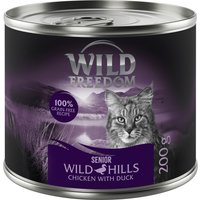 6x200g Senior Wild Hills canard, poulet Wild Freedom - Pâtée pour chat