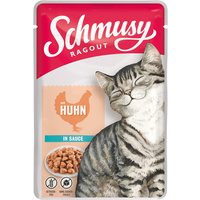 20x100g Schmusy ragoût en sauce au poulet nourriture pour chat humide