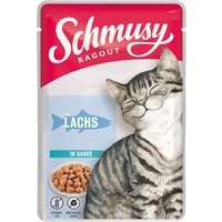 22x100g Schmusy ragoût en sauce saumon nourriture pour chat humide