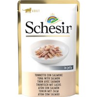 Schesir en gelée ou en sauce 6 x 85 g pour chat - thon, saumon en gelée