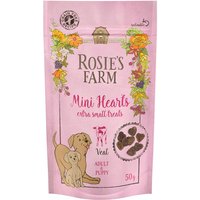 3x50g Puppy & Adult Mini cœurs Rosie's Farm - Friandises pour chien