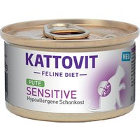 6x85g Sensitive dinde Kattovit - Pâtée pour chat