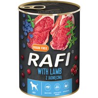 Ekonomipack: Rafi Dog 24 x 400 g - Med lamm, blåbär och tranbär
