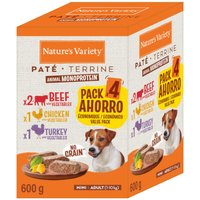 Mixpack Nature's Variety Original Paté No Grain Mini 4 x 150 g - Nötkött, Kyckling, Kalkon