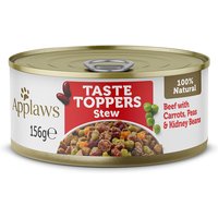 Lot économique: 24x156g Applaws Taste Toppers en ragoût bœuf pâtée pour chien