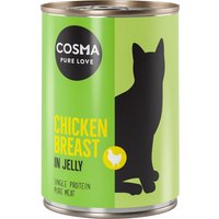 24x400g poulet en gelée Cosma - Nourriture pour Chat