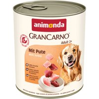 Ekonomipack: animonda GranCarno Adult 12 x 800 g - Kalkon