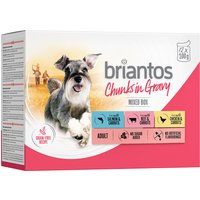 Ekonomipack: Briantos Chunks in Gravy 48 x 100 g - Mixpack (Kyckling, Nötkött, Lax)