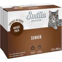 Smilla Senior Bouchées en sauce aux légumes pour chat - lot mixte (24 x 85 g)