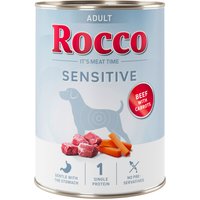 24x400g Rocco Sensitive bœuf et carottes pâtée pour chien