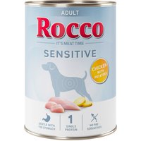 24x400g Rocco Sensitive poulet et pomme de terre pâtée pour chien