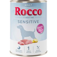 Voordeelpakket Rocco Sensitive 24 x 400 g Nieuwe receptuur - 24 x 400 g: Kalkoen met Aardappelen