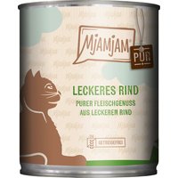 6x800g MjAMjAM pur plaisir de la viande délicieux bœuf pur nourriture pour chat humide