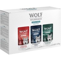 Ekonomipack: Wolf of Wilderness Triple Taste 24 x 125 g - Mixpack: Canadian Woodlands, Scandinavian Fjords, Mediterranean Coastlines