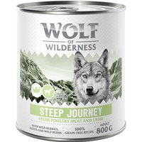 Wolf of Wilderness Adult “Expedition” 6 x 800 g - Steep Journey - Fjäderfä & lamm