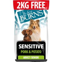 Burns Adult & Senior Sensitive - Pork & Potato - 14 kg (12 + 2 kg på köpet)