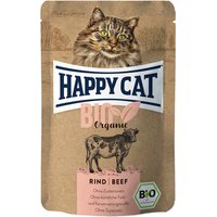 Happy Cat Bio saquetas - Pack económico: 24 x 85 g - Vaca biológica