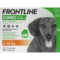 Frontline® Combo Spot-on pipetas para cães S (2 - 10 kg) - 6 pipetas x 0,67 ml