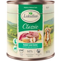 24x800g lapin, gibier Lukullus - Boîtes pour chien à prix spécial !