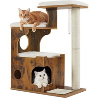 Arbre à chat Feandrea, 88 cm - marron / blanc