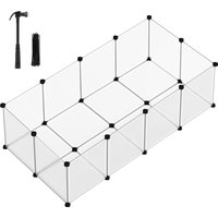 Songmics Cabinet aus Plastik, weiß 143x73x46cm Freigehege
