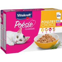 Vitakraft Poésie Classic i sås mixpack - 12 x 85 g gelé (kyckling, fjäderfä, kalkon, anka)