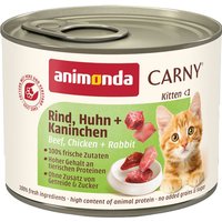 animonda Carny Kitten 12 x 200 g - Nötkött, kyckling och kanin