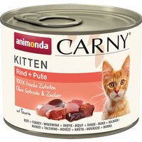 Lot animonda Carny Kitten 12 x 200 g pour chaton - bœuf, dinde