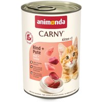 12x400g Animonda Carny Kitten bœuf et dinde - Pâtée pour chat