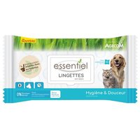 50 lingettes sans parfum Essentiel - pour chat