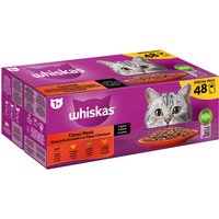 Mégapack Whiskas Adult 1+ 48 x 85 g pour chat - Sélection classique en sauce