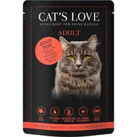 Cat's Love 12 x 85 g pour chat - pur bœuf