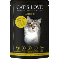 Cat's Love 12 x 85 g pour chat - veau, dinde