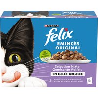 Felix Émincés Original en gelée 12 x 85 g pour chat - sélection mixte
