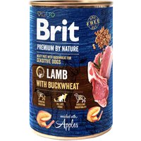 Brit Premium by Nature 6 x 400 g - Lamm med bovete