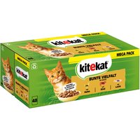 Mégapack de sachets pour chat Kitekat 48 x 85 g - farandole de couleurs
