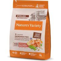 Nature's Variety No Grain Sterilised saumon de Norvège pour chat - 3 kg
