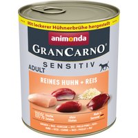 animonda GranCarno Adult Sensitive 6 x 800 g pour chien - pur poulet, riz