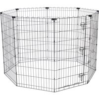 Enclos haut en métal TIAKI pour chiot – 8 panneaux de L 61 x H 106 cm