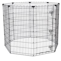 Enclos haut en métal TIAKI pour chiot – 8 panneaux de L 61 x H 122 cm