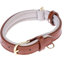 TIAKI vadderat halsband, brunt - Storlek M: ca 39-49 cm halsomkrets