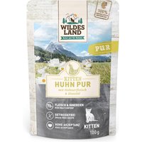 Wildes Land Cat 12 x 100 g - Kitten kyckling Pur med tistelolja