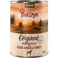 Purizon Senior Kycklingfilé med Black Angus - 6 x 400 g