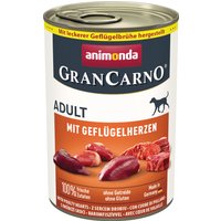 animonda GranCarno Original Adult 6 x 400 g pour chien - cœurs de volaille